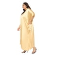 thumbnail image 3 of Oussum Satin Plus Size Kaftan Satin Dress Casual Maxi Ladies Dresses , Size 1X-3X, 3 of 6