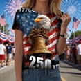 thumbnail image 2 of UngA Women's 250Th Anniversary Print Vintage T-Shirt 1776-2026 250Th Anniversary Patriotic Women Tshirt (Coffee,XXL), 2 of 8