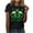 Black, variant on Dgankt Womens Tops St. Patricks Day Shirt for Women Short Sleeved Crew Neck Pullover Graphic Tee Tops,Sizes S-3XL