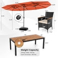 thumbnail image 3 of Gymax Ensemble de 11 Ensemble de Salle à Manger de Patio avec Parasol de Patio Double Face de 15 Pi (Base Incluse) Orange, 3 of 6