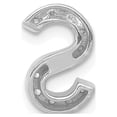 thumbnail image 3 of 14k White Gold Diamond Letter S Initial Charm Pendant, 3 of 4