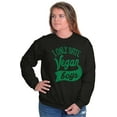 thumbnail image 3 of Date Vegan Boy Vegetarian Healthy Women Crewneck Sweatshirt Brisco Brands S, 3 of 5