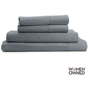 Eco 300- Thread Count, 100% Organic Cotton Sheet Set, Grey Flannel