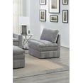 thumbnail image 5 of Modern Plush Armless Chair Sectional Sofa in Granite Morgan Fabric (26"x33"x35"H) for Living Room, 5 of 7
