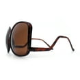 thumbnail image 6 of Womens Oversized Butterfly Swan Drop Temple Plastic Sunglasses Tortoise - Brown, 6 of 7