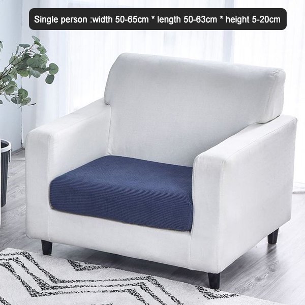 CAROOTU Solid Color Thicken Elastic Sofa Seat Cushion Cover Furniture Protector Corn