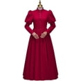 thumbnail image 2 of Black Medieval Renaissance Dress Gothic Edwardian Victorian Ball Gown Civil War Vampire Dress for Women, 2 of 7
