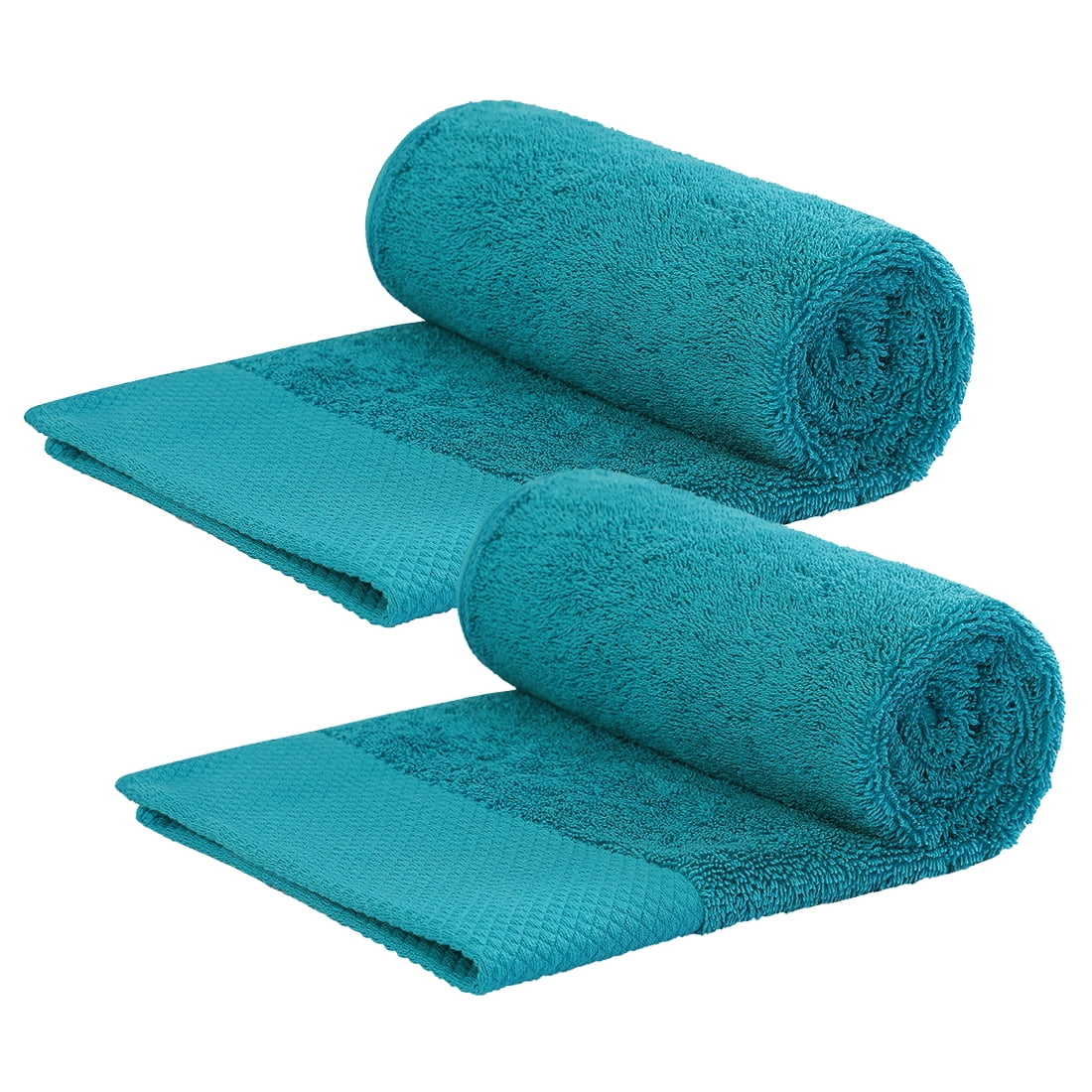 100 Cotton Hand Towels 16 x 30", 2 Pack Soft Absorbent Bathroom Towels, Teal
