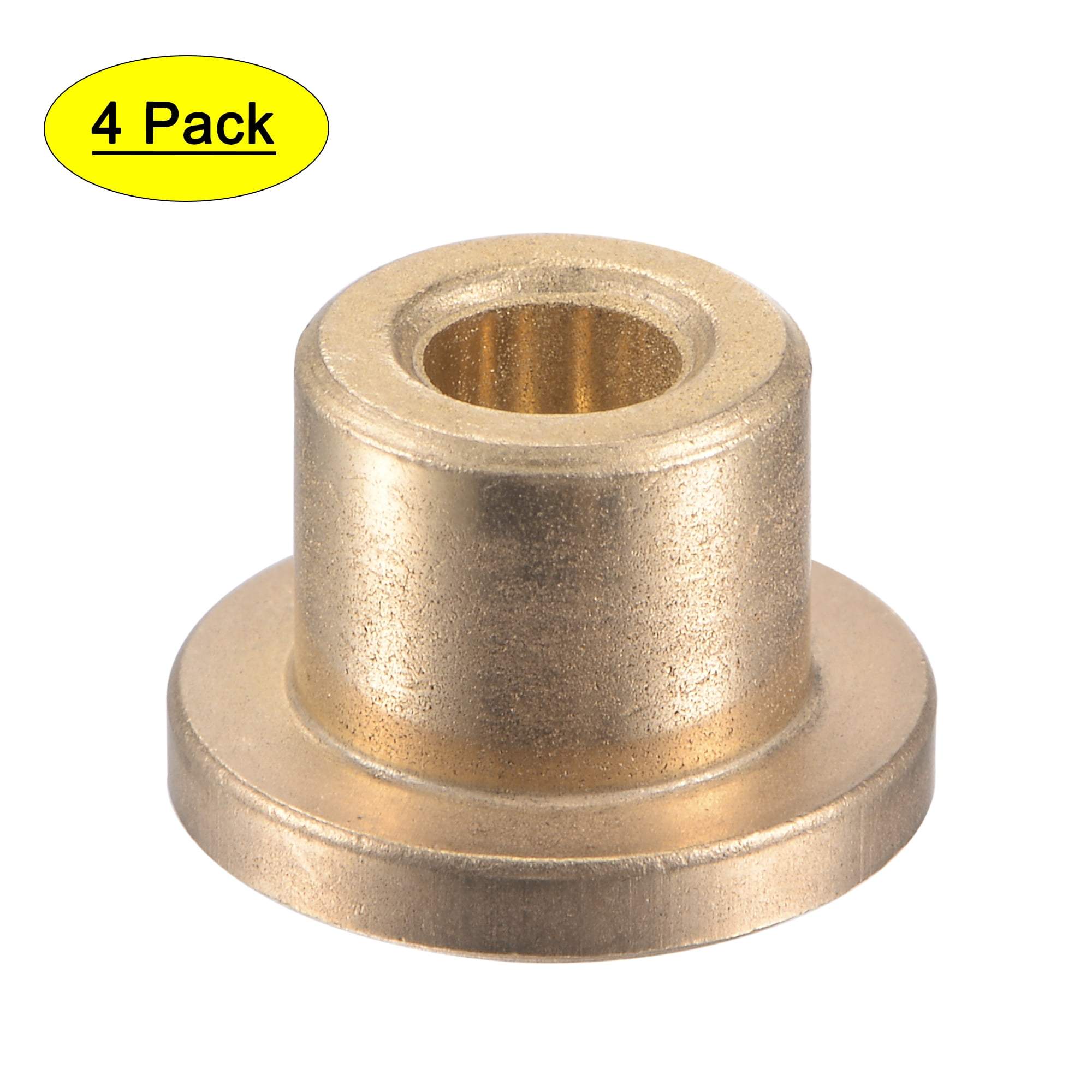Uxcell 4x8x8mm Flange Sleeve Bearings Sintered Bronze SelfLubricating