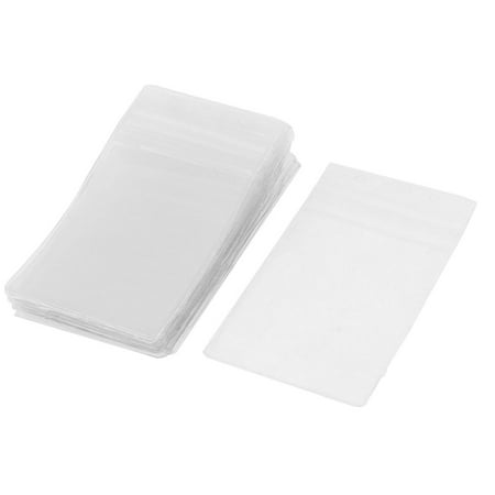 card protector plastic 20pcs pouch badge vertical holder clear office name