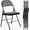 Black, variant on Sybels Folding Chairs Padded 2 Pack - Metal Indoor Outdoor Portable Foldable Chair for Party, Kitchen,Kahki