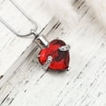thumbnail image 6 of Red "Always in My Heart" Rhinsestone Women's Heart Cremation Urn Necklace for Ashes Funeral Urn Jewelry Remembrance Memorial Pendant with Free Fill Kit and Gift Box, 6 of 11
