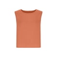 thumbnail image 5 of cfhntfmh Cotton Linen Tops for Women Half Sleeve/Sleeveless Lounge T-Shirts Round Neck Summer Beach Loose Shirts, 5 of 6