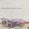 thumbnail image 3 of Dolls To Play Twin Baby Doll Stroller | Double Buggy Carriage with 27" Adjustable Handle, Swivel Wheels, Storage Basket & Diaper Bag, Pink, 3 of 5