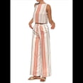 thumbnail image 2 of Conjunto de Dos Piezas de Verano Y2K con Estampado Floral Bohemio para Mujer: Camiseta Sin Mangas y Pantalones Anchos. Naranja Rojo M, 2 of 10