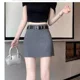 thumbnail image 4 of Vestido mini de cintura alta A-lineslims suaviza tu silueta Nueva llegada 2024 Falda pequeña para mujer Control de abdomen Gris, 4 of 5