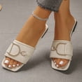 thumbnail image 6 of DIVVce Rhinestone Buckle Slide Mules For Women Square Toe Comfort Slip On Casual Dress Footwear, 6 of 8