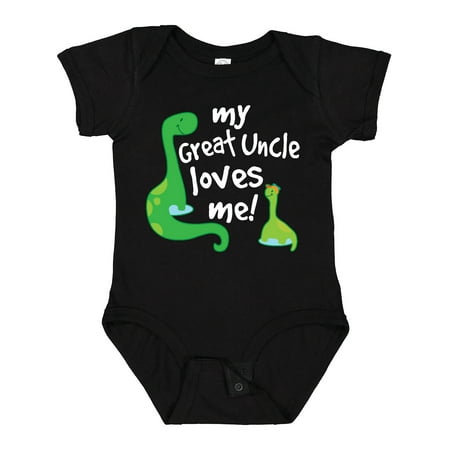 

Inktastic My Great Uncle Loves Me Dinosaur Gift Baby Boy Bodysuit