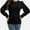 Black, variant on Women's Fall Puff Long Sleeve Tunic Tops Pleated Crew Neck Shirts Blouses Casual Loose T-Shirts
