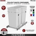 thumbnail image 2 of Bote de Basura Extraíble Rev-A-Shelf RV-15KD-11C S 27Qt Blanco, 2 of 9