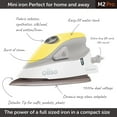thumbnail image 2 of oliso M2Pro Mini Steam Iron with Solemate® – 1000 Watt Dual Voltage Travel Iron for Sewing, Quilting, and Crafting – Ceramic Soleplate, Precision Tip – Butterscotch, 2 of 8
