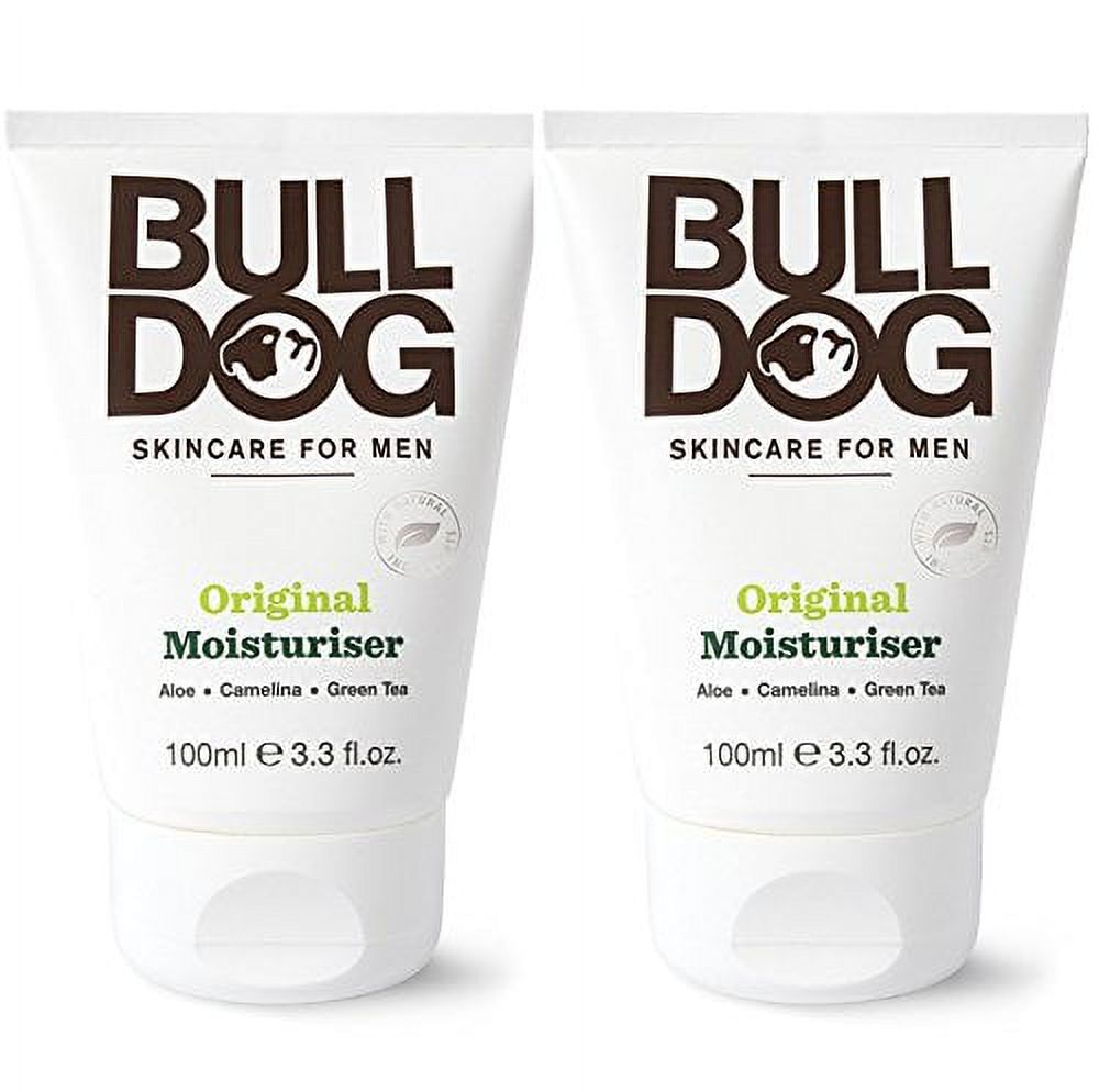 Bulldog Skincare Original Moisturizer For Men (Pack of 2) With 8 Essential Oils, Green Tea, Green Algae, Konjac Mannan and Vitamin E, 3.3 fl. oz.