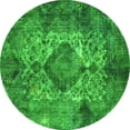 thumbnail image 1 of Ahgly Company Indoor Round Oriental Green Industrial Area Rugs, 5' Round, 1 of 4