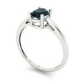 thumbnail image 2 of Clara Pucci 14K White Gold Solid Gold LondonBlueTopaz Solitaire Anniversary Ring for Women - 1 cttw Oval Cut, 2 of 7