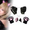 thumbnail image 3 of Diadema con de gato sintética y de garra para 3 PIEZAS Colcomx cintas para el pelo con orejas de gato, 3 of 7