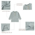 thumbnail image 3 of Tiijoy Toddler Girls Long Sleeve Henley T-Shirt Solid Casual Ribbed T Shirt, Sizes 4-5T, 3 of 3