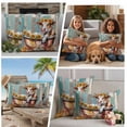 thumbnail image 5 of Funny Cow Fall Outdoor Waterproof Pillow Covers, Thanksgiving Pumpkin Bathtub Teal Gray Wooden Decorative Square Throw Pillowcase Sofa Cushion Sham for Patio/Couch/Chair, 18"x18" 2 Pack, 5 of 8
