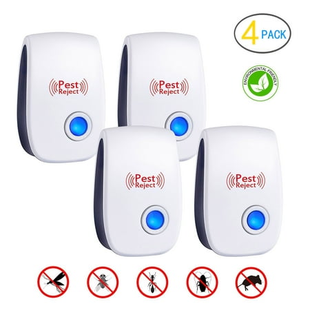 Ultrasonic Pest Repeller - Mosquito Repeller - Upgrade 2019 Insect Bug Repellent Indoor - Electromagnetic Plug in Pest Control - Electronic Repel Mice Rat - Reject Flea Spider (Best Way To Repel Rats And Mice)