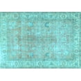 thumbnail image 1 of Ahgly Company Indoor Rectangle Persian Light Blue Traditional Area Rugs, 7' x 10', 1 of 4