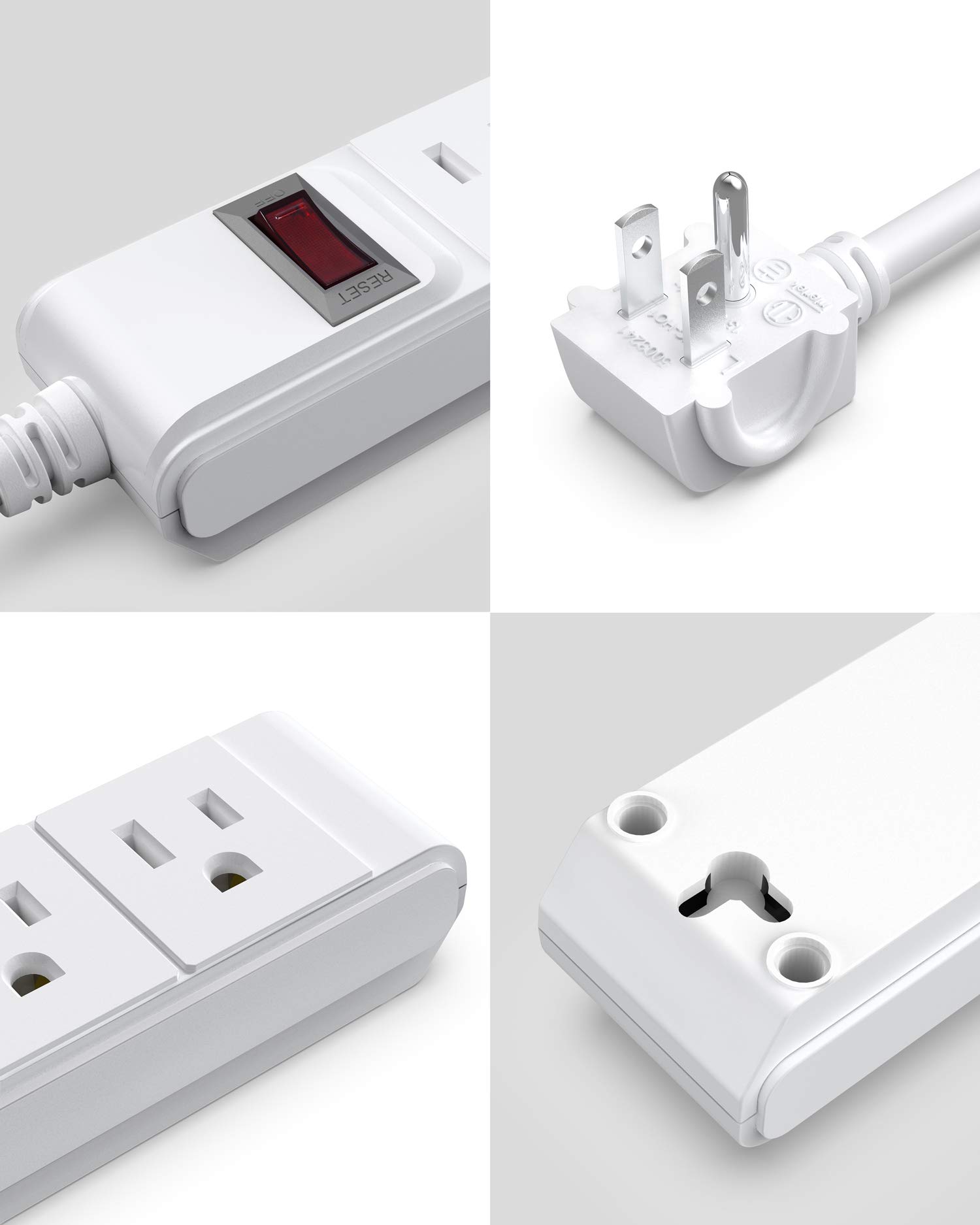 BESTEK 6-Outlet Surge Protector Power Strip with 6-Foot Cord photo 3