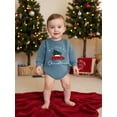 thumbnail image 4 of BemeyourBBs Newborn Baby Boy Girl Christmas Outfits My First Christmas Bubble Romper Sweatshirt Cute Long Sleeve Letter Tree Car Print Bodysuit Fall Winter Xmas Clothes, 4 of 9