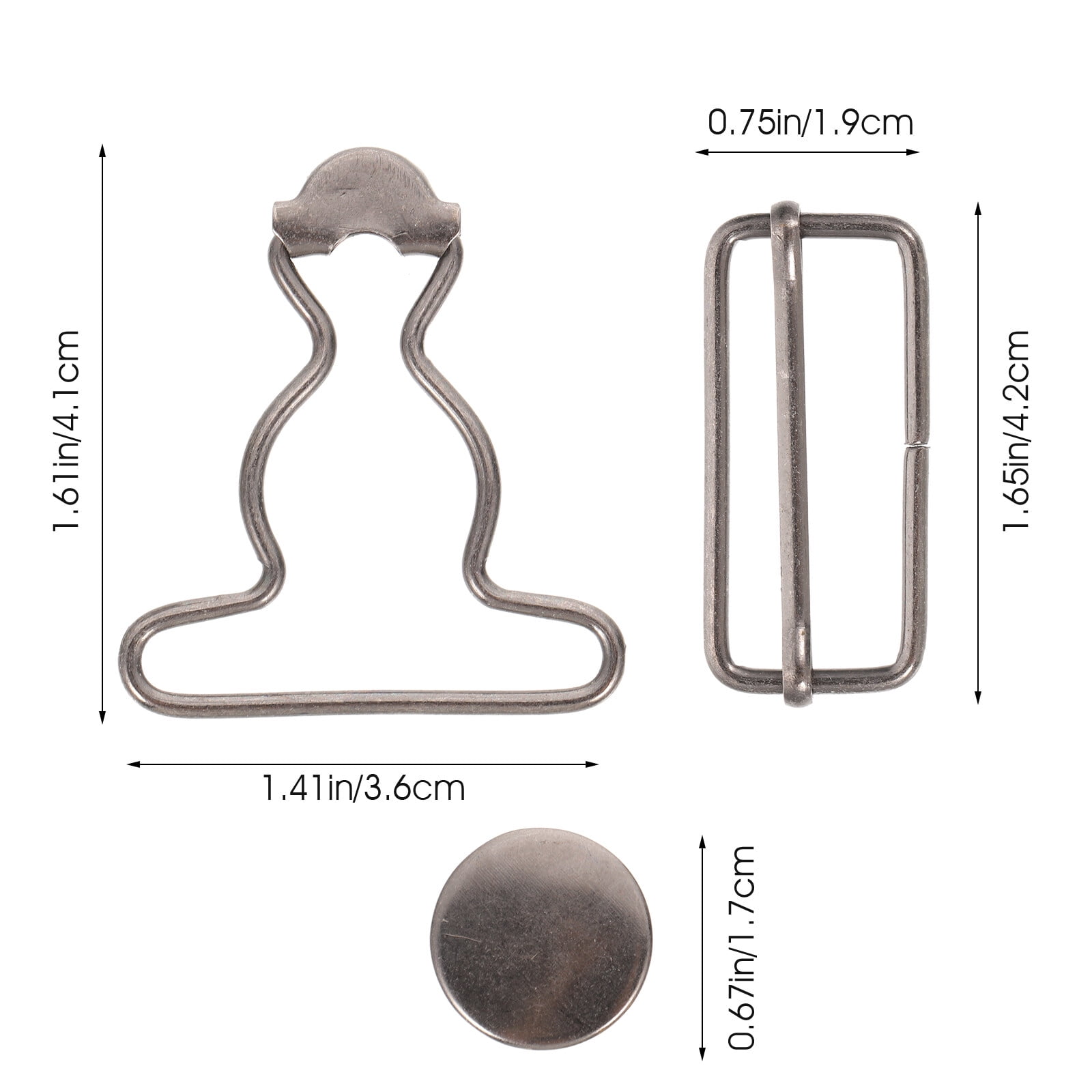 1 Set of Overall Clips Replacement DIY Overalls Dungaree Belt Fasteners