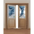 thumbnail image 2 of Blue Marble Blackout Curtains, French Door Curtains for Door Window, Summer Ocean Wave Blue Ombre Privacy Drapery for Patio/Sidelight Doors, 1 Panel with Tieback, 25 x 40 Inches, 2 of 6