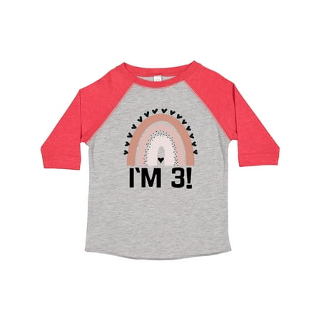 

Inktastic 3rd Birthday Boho Rainbow 3 Year Old Gift Toddler Boy or Toddler Girl T-Shirt