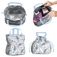 thumbnail image 2 of Paisley Pattern Drawstring Lunch Bag Women - Drawstring Lunch Bag Insulated for Work Office - Stain-Resistant Large Lunchbags for Women with Multi-Pockets, 2 of 6
