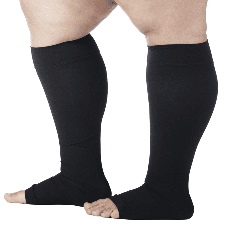 USA Made Knee-High Closed Toe Support Hose for Varicose Veins, DVT,  Lymphedema - 20-30mmHg, Opaque, Unisex