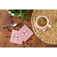 thumbnail image 4 of Irish Wolfhound Pink Flowers Foam Coaster Set of 4, 4 of 4