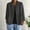 Dark Gray, variant on Women's Loose-Fit Cardigan Minimalist Cotton Linen Single-Breasted Long-Sleeve Collared Shirt Outerwear