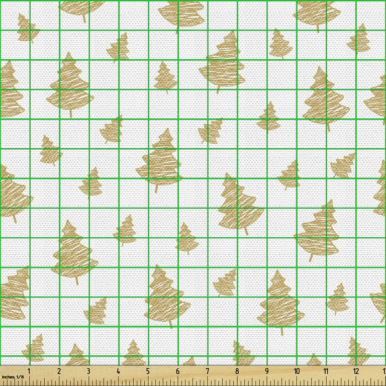 Gnomes Fabric,christmas Cotton Fabric by the Yard, 100% Cotton Fabric,christmas  Material, Quilting Fabric, Fern Leaves, Christmas Gifts 