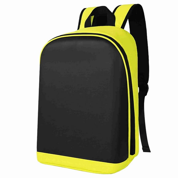 Mochila LED T2 Biosled Pantalla LED Luminosa Pantalla De Publicidad Inteligente Mochila De Vije Pu Bolso De Hombro Doble Negro