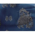 thumbnail image 4 of oneOone Georgette Viscose Navy Blue Fabric Paisley|Human & Elephant Block Diy Clothing Quilting Fabric Print Fabric By Yard 42 Inch Wide, 4 of 4
