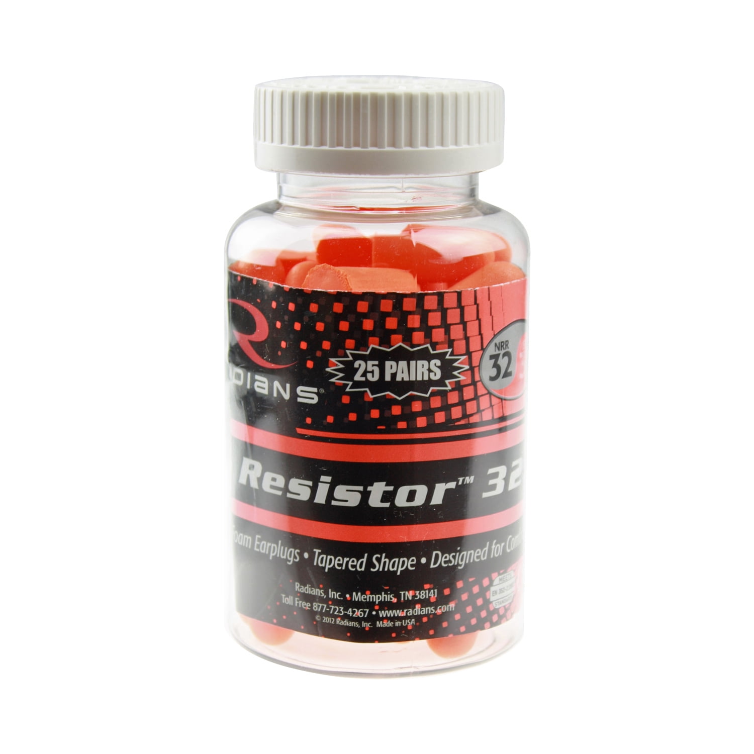RADIANS FOAM EARPLUGS ORANGE