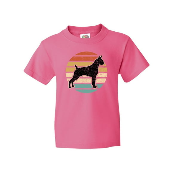 Inktastic Boxer Dog Vintage Silhouette Youth T-Shirt