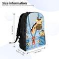 thumbnail image 3 of Rocae Giraffe Come Out From Zipper print Computer bag with separate compartment, suitable for 15 inch laptop backpack, gift for men and women, 3 of 8