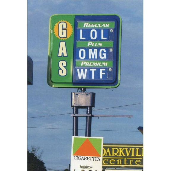 Nobleworks O.M.G. Gas Prices Funny / Humorous Birthday Card