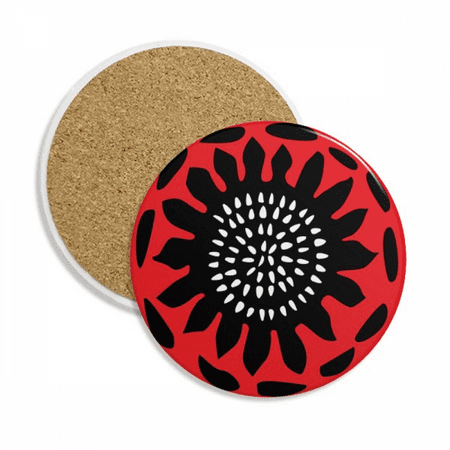 

Sunflower Outline Celebrate Mexico Totems Coaster Cup Mug Tabletop Protection Absorbent Stone